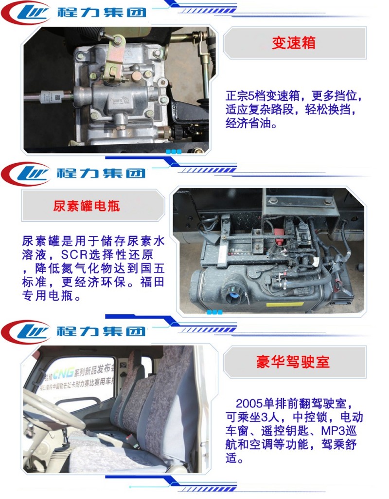 福田奧鈴5-6方灑水車