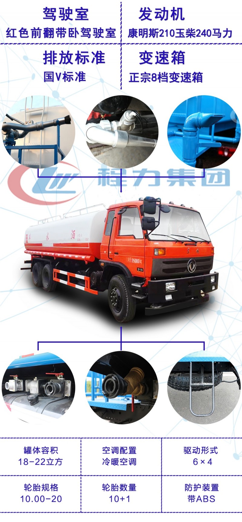 東風153后八輪灑水車（18-22方）