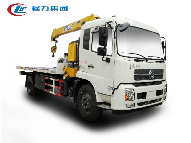 東風(fēng)天錦平板帶吊清障車(chē)